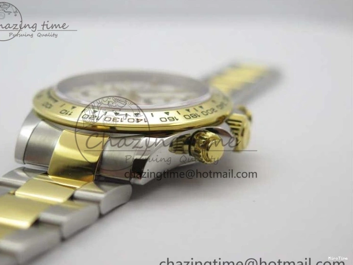 MiroTime 0420 Daytona 116503 SS YG Noob 1:1 Best Edition 904L SS Case and Bracelet White Dial SA4130 V WellDesigned 3176